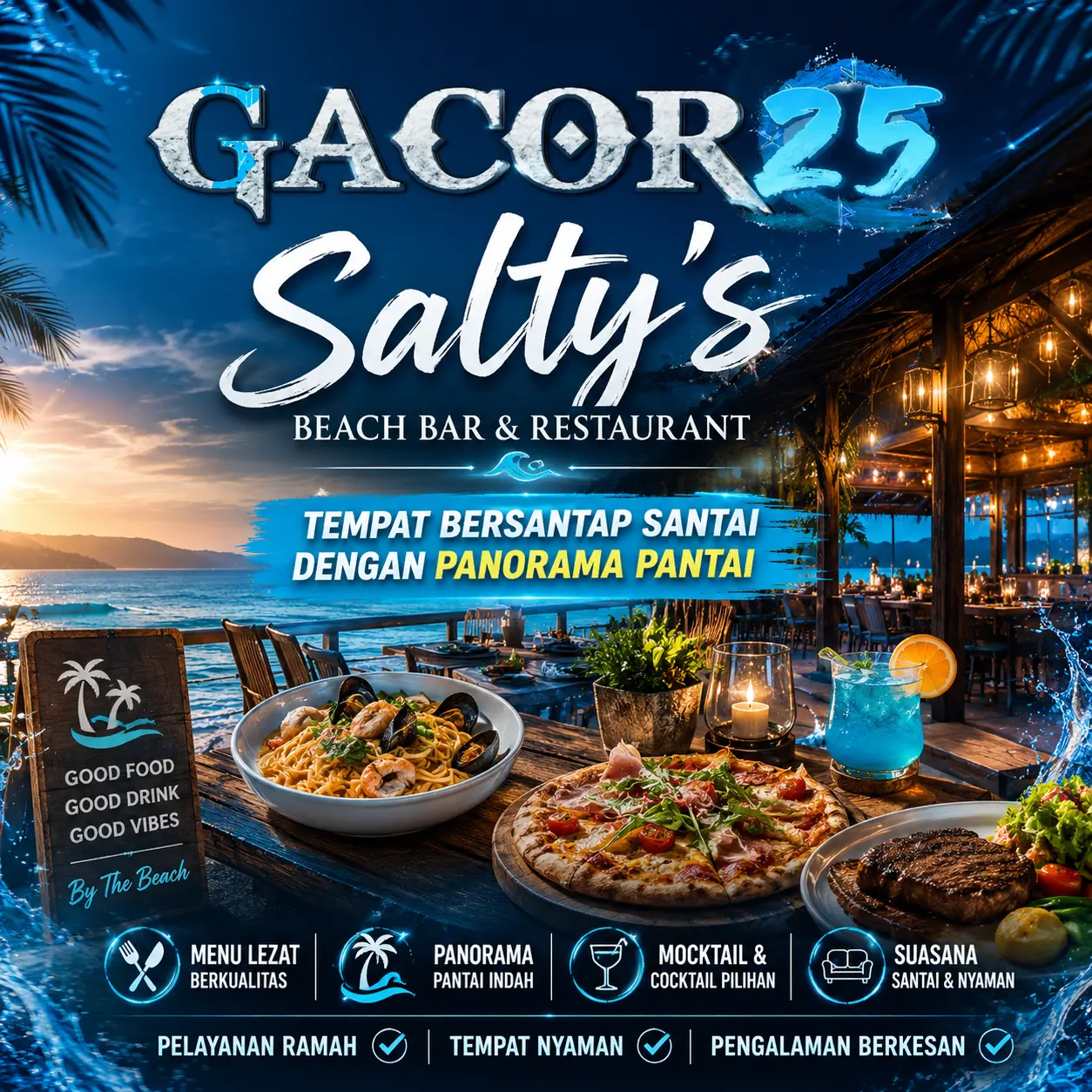Thumbnail 1 of 3, Poster, GACOR25 Salty's Beach Bar & Restaurant | Tempat Bersantap Santai dengan Panorama Pantai designed and sold by GACOR25.